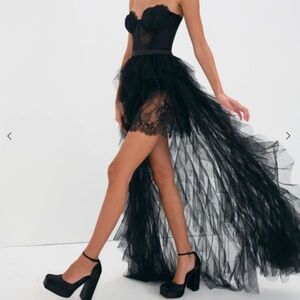 For Love & Lemons black maxi dress